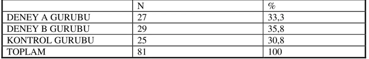Tablo - 4.2. Araştırmaya Katılan Öğrenciler 