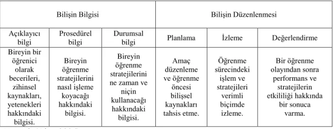 Tablo 2.2  Bilişötesinin Temel Unsurları