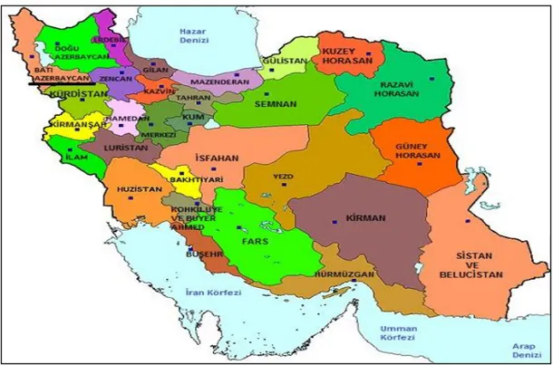 Şekil 4: İran İslam Cumhuriyeti’nin İdarî Yönetim Birimleri 7