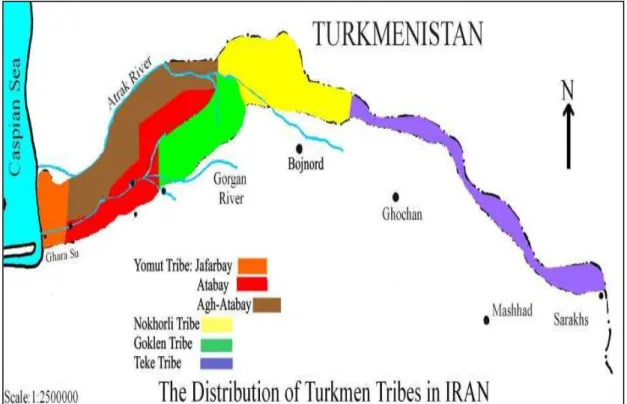 Şekil 7: Türkmenlerin İran’daki Dağılımları 13