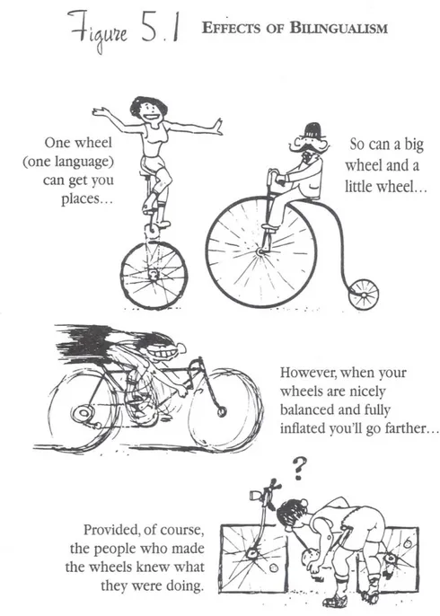 Şekil 4. İki dilli eğitim bilinci üzerine bir karikatür. 