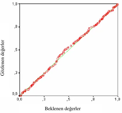 Grafik 4.2. Yapılandırıcı Grid ile ilgili normal olasılık  ş eması analizi 