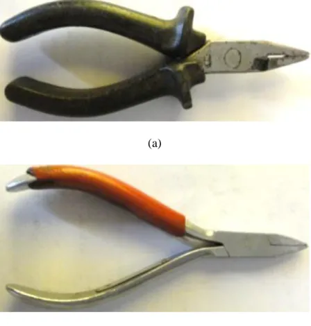 ġekil 30: Penseler. a) DiĢli ağzı yassı, b) diĢsiz ağzı yassı 