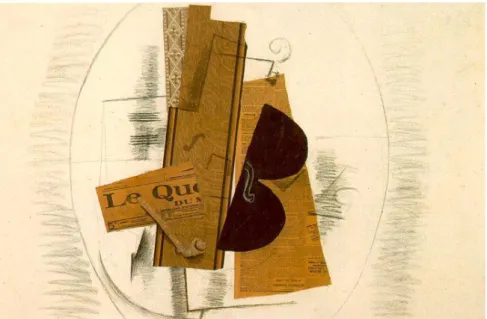 Şekil 3. Georges Braque. Keman ve pipo 