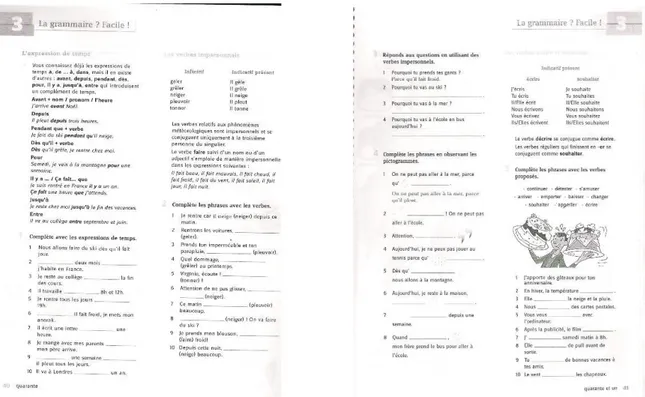 Figure 15. Exemple 8 du manuel Vite 2. Adapté de „„Livre de l‟élève‟‟, Vite 2, Première  éd., 2011, p.40-41, Recanati :Eli S.r.l