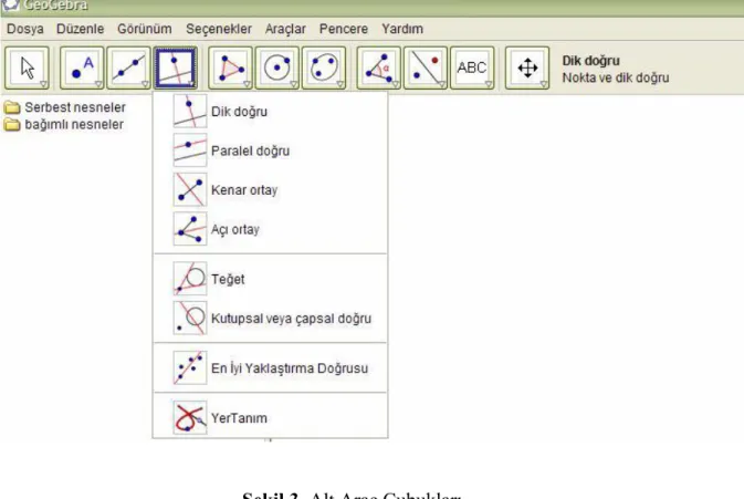 Şekil 3. Alt Araç Çubukları 