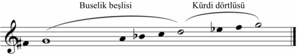 Şekil 4.2.1.1. Nihavent Makamı Dizisi-1 