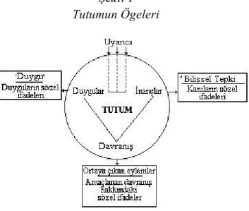Şekil 1                                                                                                                                                                       Tutumun Ögeleri 