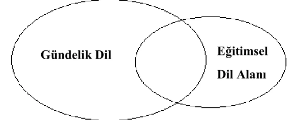 Şekil 3. Gündelik dil-eğitimsel dil ilişkisi 