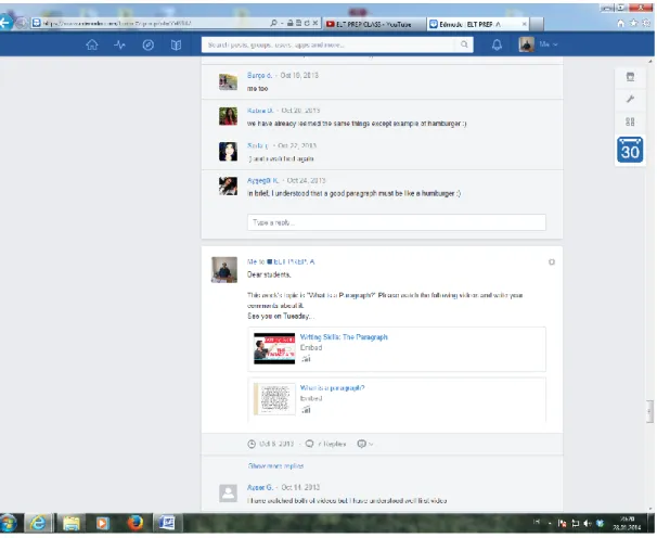 Figure 10. A sample Edmodo page 