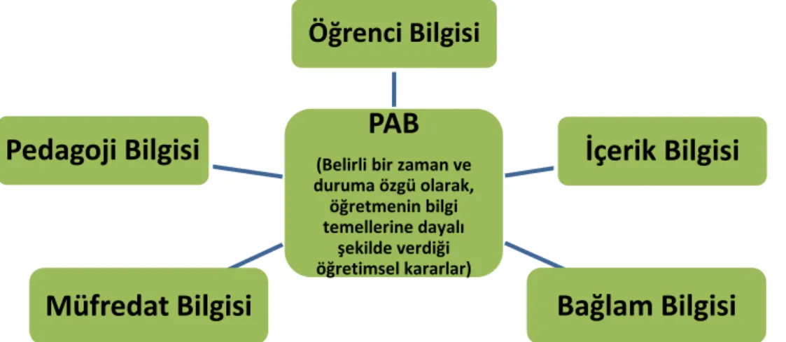 Şekil  2.11.  Ward’ın  PAB  yapısı:  Ward,  P.  (2009).  Reframing  pedagogical  content  knowledge  in  physical  education