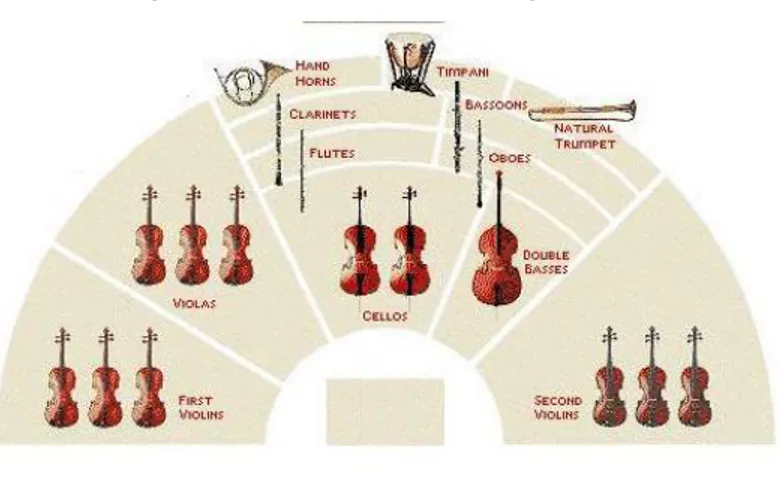 ġekil 10. Klasik Orkestra OturuĢ Düzeni 