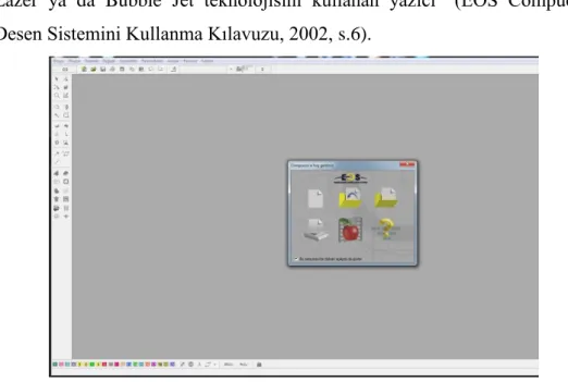 ġekil 7. EOS Compucon nakıĢ desen programı ana menü görüntüsü 