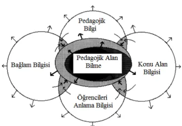 Şekil 2.2. Pedagojik Alan Bilme Modeli (Cochran, DeRuiter ve King, 1993:s.268) 