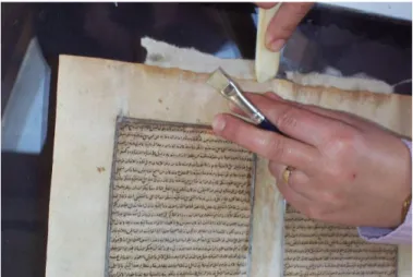 Şekil 6. İpek kâğıdı ile onarım örneği 