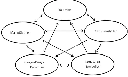 Şekil 2.5: Lesh ve diğerlerinin (1983) çoklu temsil dönüşüm modeli 