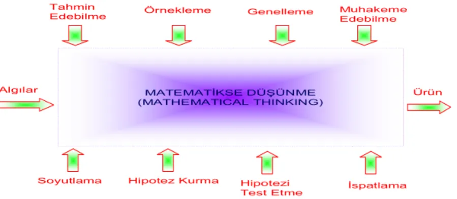 Şekil 1.1. Matematiksel Düşünmenin İşleyiş Yapısı 