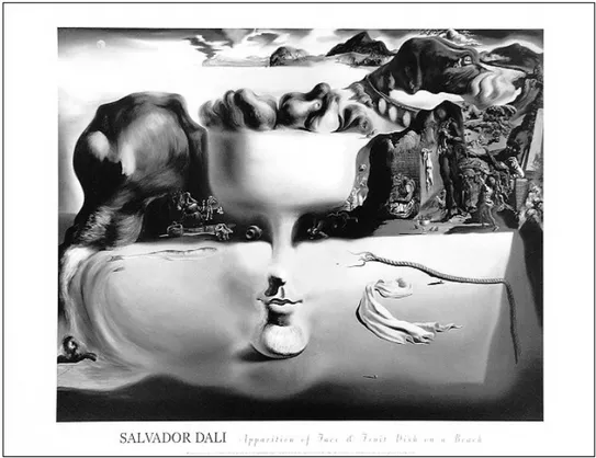 Şekil 3.1. Salvador Dali’nin “Apparition of Face and Fruit Dish on a Beach” adlı  eseri 