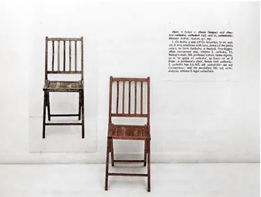 Şekil 2.11. “Bir ve Üç Sandalye (1965)” (Kosuth, Kosuth One And Three Chairs&#34; by , 1965)