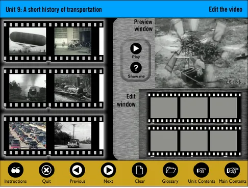 Figure 7: Reordering the video segments exercise 