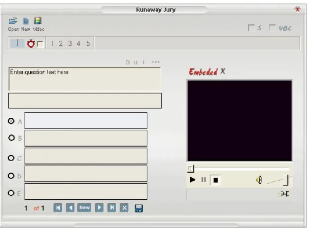 Figure 11: Computer Adaptive Video (CAV) Software, Teacher Interface  