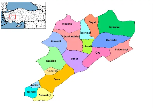 Şekil 1. Afyonkarahisar il haritası 