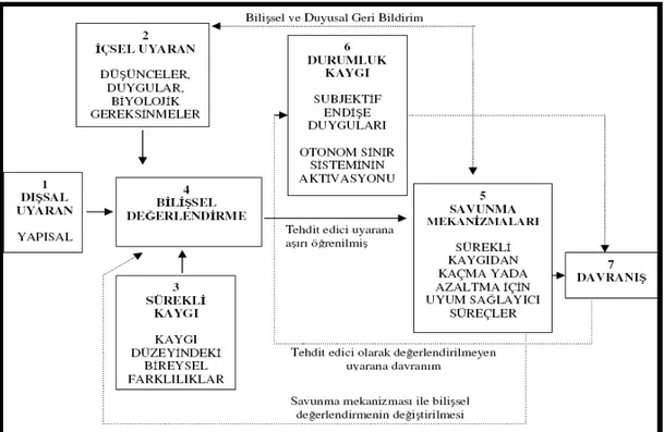 Şekil 1: Durumluluk ve Sürekli Kaygı Arasındaki İlişki  2.4.3 Bilişsel ve Bedensel Kaygı 