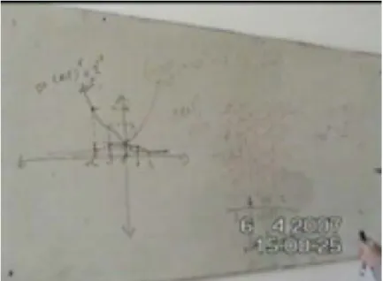 şekil 4. öğrencinin tablo aracılığı ile grafiği çizmesi görülmektedir. 