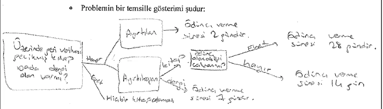 Şekil  3.5.2: Temsil  ile  gösterim  ve formülleştirme  süreç  becerisinin  gösterim  örneği 