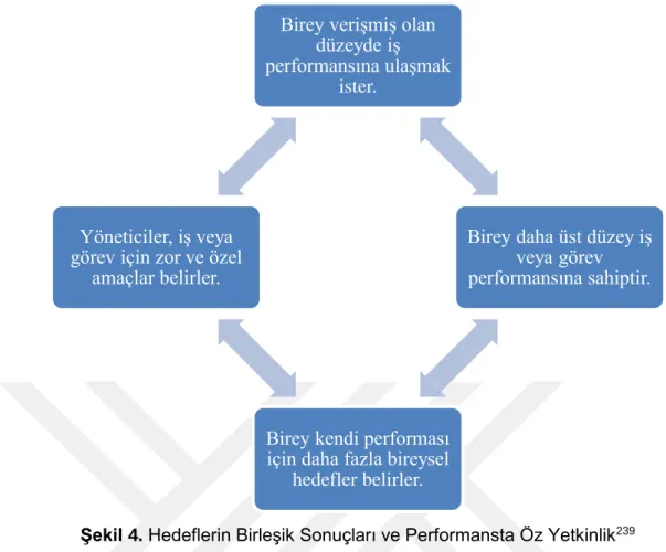 Şekil 4. Hedeflerin Birleşik Sonuçları ve Performansta Öz Yetkinlik 239