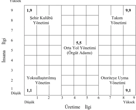 Şekil 1: Yönetim Tarzı Matrisi 