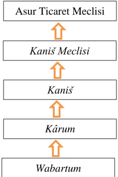 Şekil 1: Koloni Devri’ndeki Ticari Kurumların Hiyerarşik Bağlılıkları. 