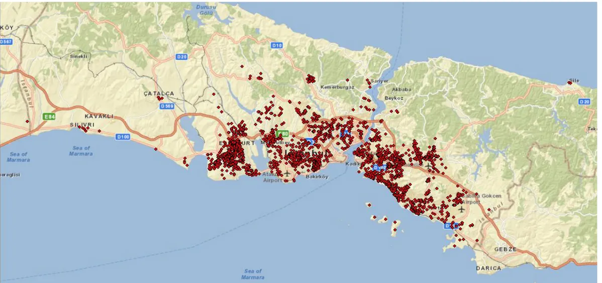 Şekil 4.1. Konut Verilerinin Dağılımı 