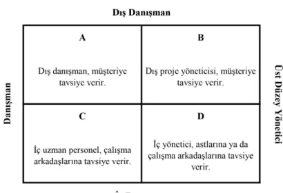 Şekil 2. Margerison’a Göre Danışmanlık Rolleri  