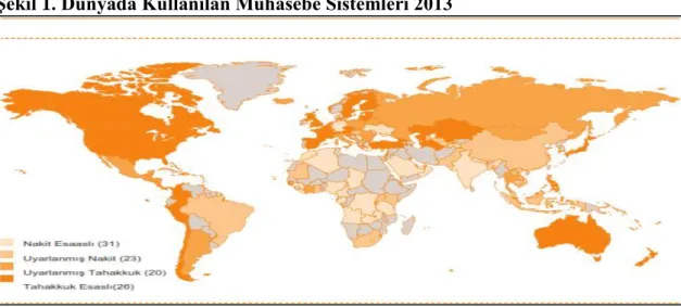 Şekil 1. Dünyada Kullanılan Muhasebe Sistemleri 2013 