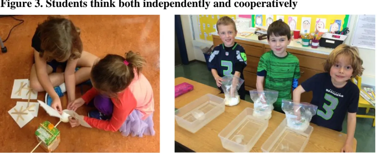 Figure 3. Students think both independently and cooperatively  