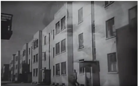 Şekil 32 - Filmde Modern Mimari Yapıların Kullanımı, Kaynak: Lenin İçin Üç Şarkı (1934) 
