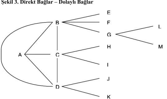 Şekil 3. Direkt Bağlar – Dolaylı Bağlar 