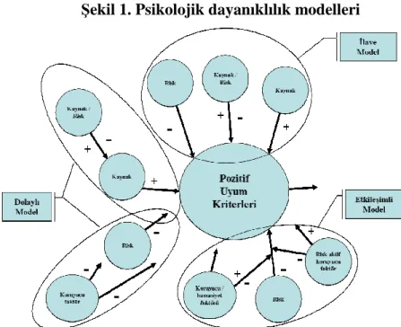 Şekil 1. Psikolojik dayanıklılık modelleri 