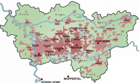 Şekil 2.7 Almanya-Ruhr bölgesi haritası [47] 