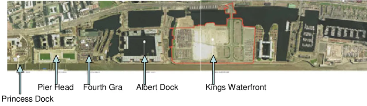 Şekil 3.6 Master Plan Kıyı Dönüşüm Alanları  Kings Waterfront Kentsel Dönüşüm Projesi: 