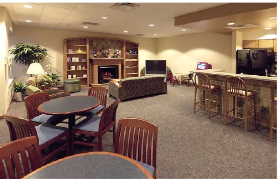 Şekil 3. 18 Dayton Çocuk Tıp Merkezi Çocuk Yoğun Bakım Ünitesi Hasta yakını dinlenme  ve bekleme odası, (2006 yılı Yoğun Bakım Tasarım ödülü) 