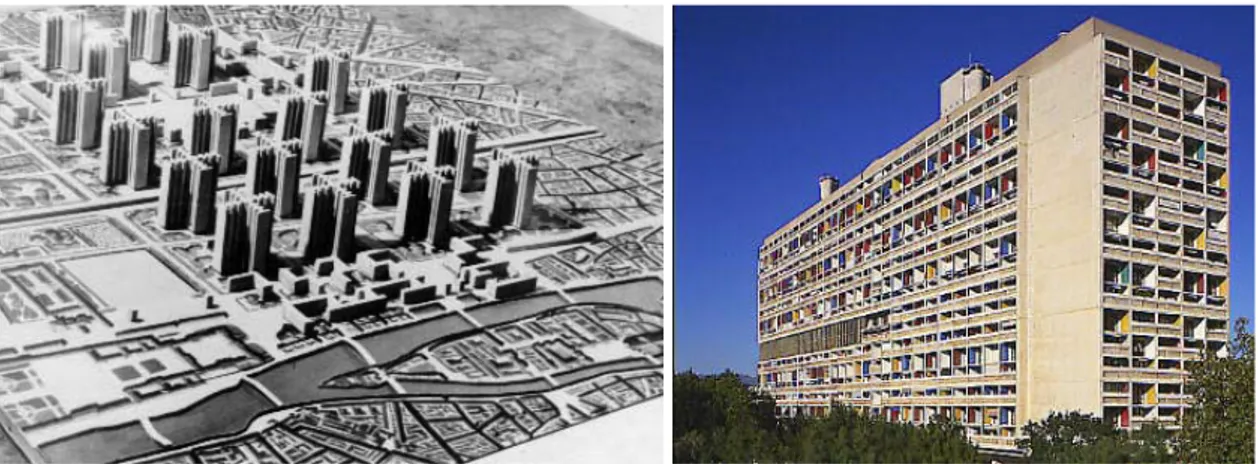 Şekil 2-6 Le Corbusier, Voisin (1925)-United Habitation (1952) (web1, 2008) 