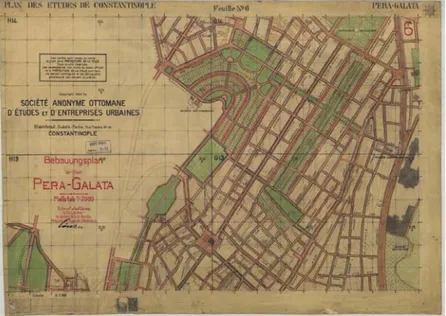 Şekil 3.1 Feuille 6, Lörcher, 1922 (İstanbul Atatürk Harita Kitaplığı Arşivi) 