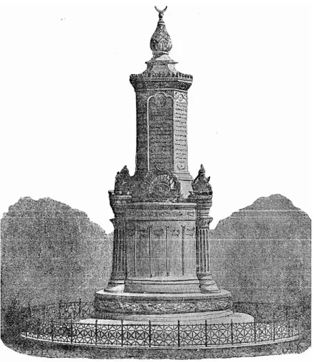 Şekil  4.2.  Artin  Pascal  Bilezikçi  tarafından  tasarlanan  ve  1855  Paris  Dünya  Sergisi’nde  Osmanlı Devleti adına sergilenen Kırım Savaşı Anıtı, ya da farklı bir iddiaya göre Tanzimat  Abidesi (Tanzimat Devrine Ait Bir Kısım Resimler ve Vesikalar, 