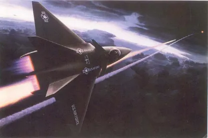 Şekil 2.4 AJF uçağının model resmi. Bu savaş uçağı aynı zamanda radarlar tarafından  görünmez özellikler de taşıyacaktır (Future Flight, 1987)