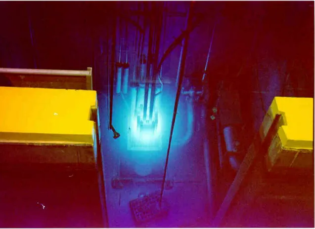 Şekil 3.6  Işınlama işlemi esnasında reaktörün kalbinin görüntüsü 