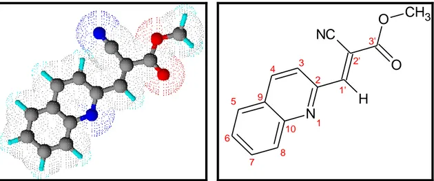 Şekil 6.19  Bileşik 5’in yapısal formülü ve moleküler modeli 