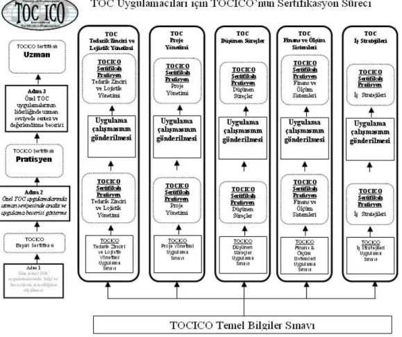 Şekil 2.17 TOCICO’nun uygulamacıları için oluşturduğu sertifika süreci sınıflandırması 