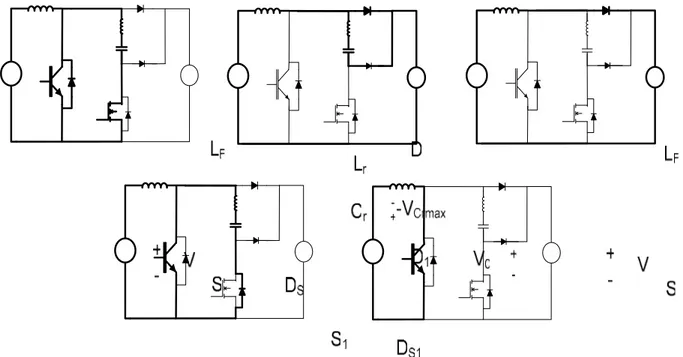 Şekil 6.2 Temel ZCT PWM DC-DC dönüştürücünün çalışma aralıkları.  Aralık 2 (t 1 -t 2 ): 